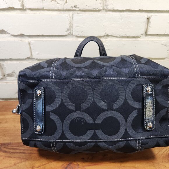 Coach Madison Op Art Sateen Audrey Shoulder Bag Purse - Picture 8 of 11